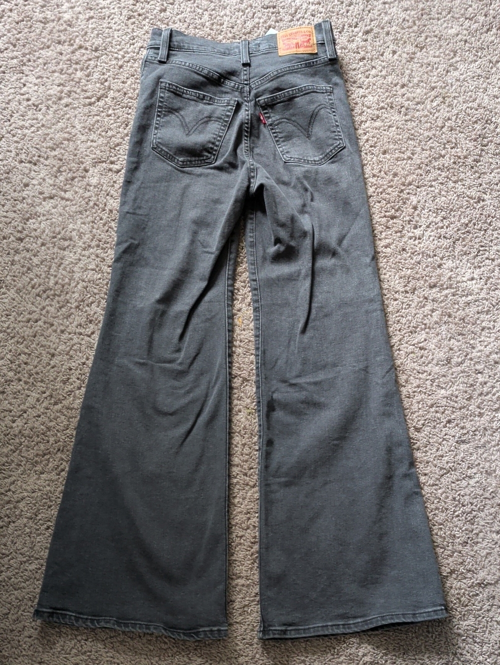 Levi's Black Wide-Leg Flare Jeans
